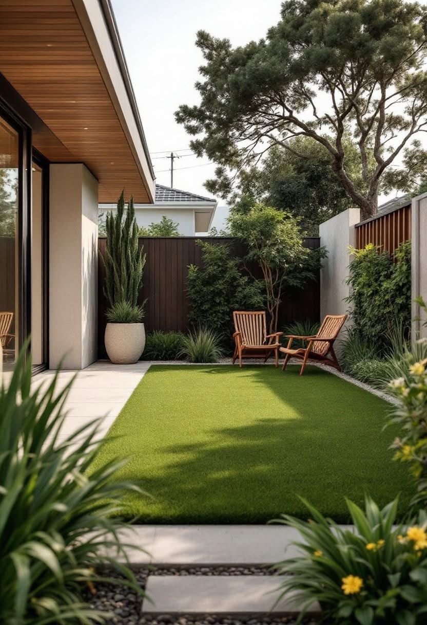 Jardim residencial contemporâneo